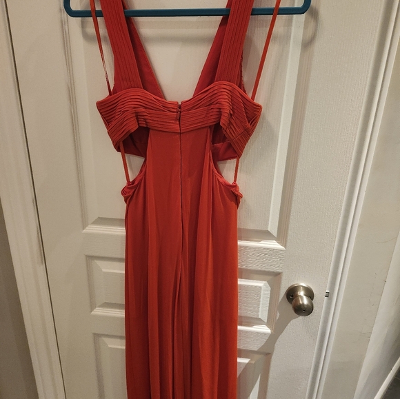 BCBG Max Azaria Dark Orange NWOT Cut Out Dress Size 4 - Picture 7 of 9